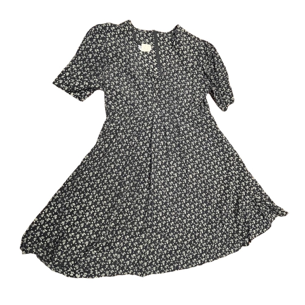 CALIFORNIA COVER | VINTAGE DRESS | SZ 9 | BLACK FLORAL |